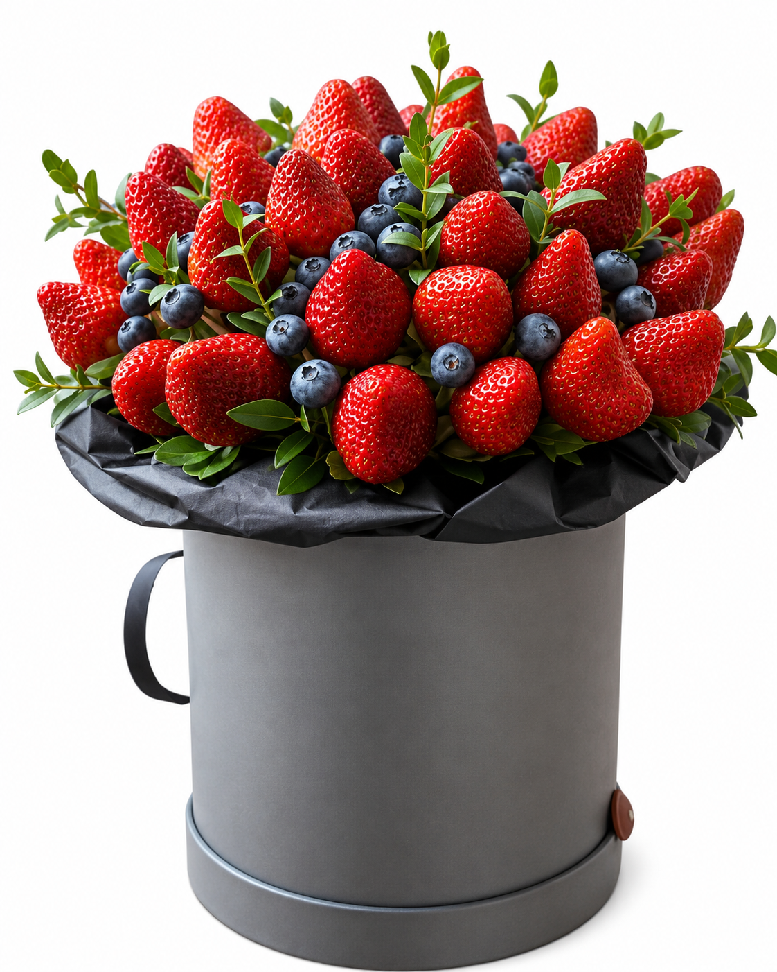 Assorted Berry Round Basket - Bag of Green
