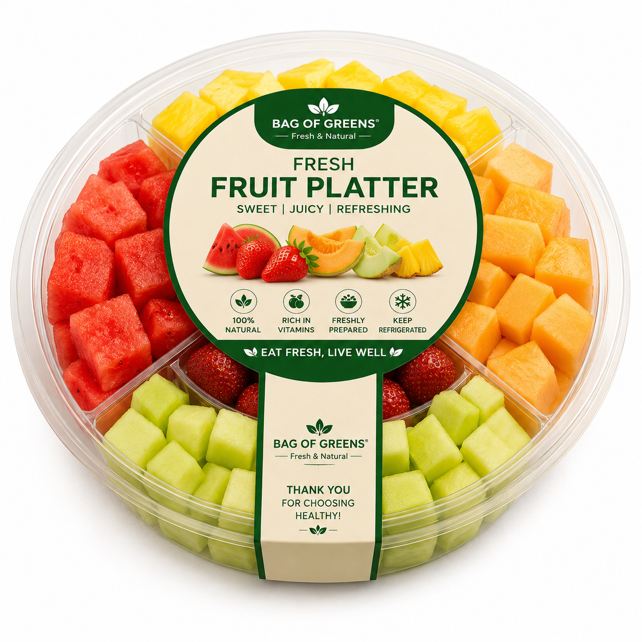 Watermelon & Melon Duo Bowl - Bag of Green