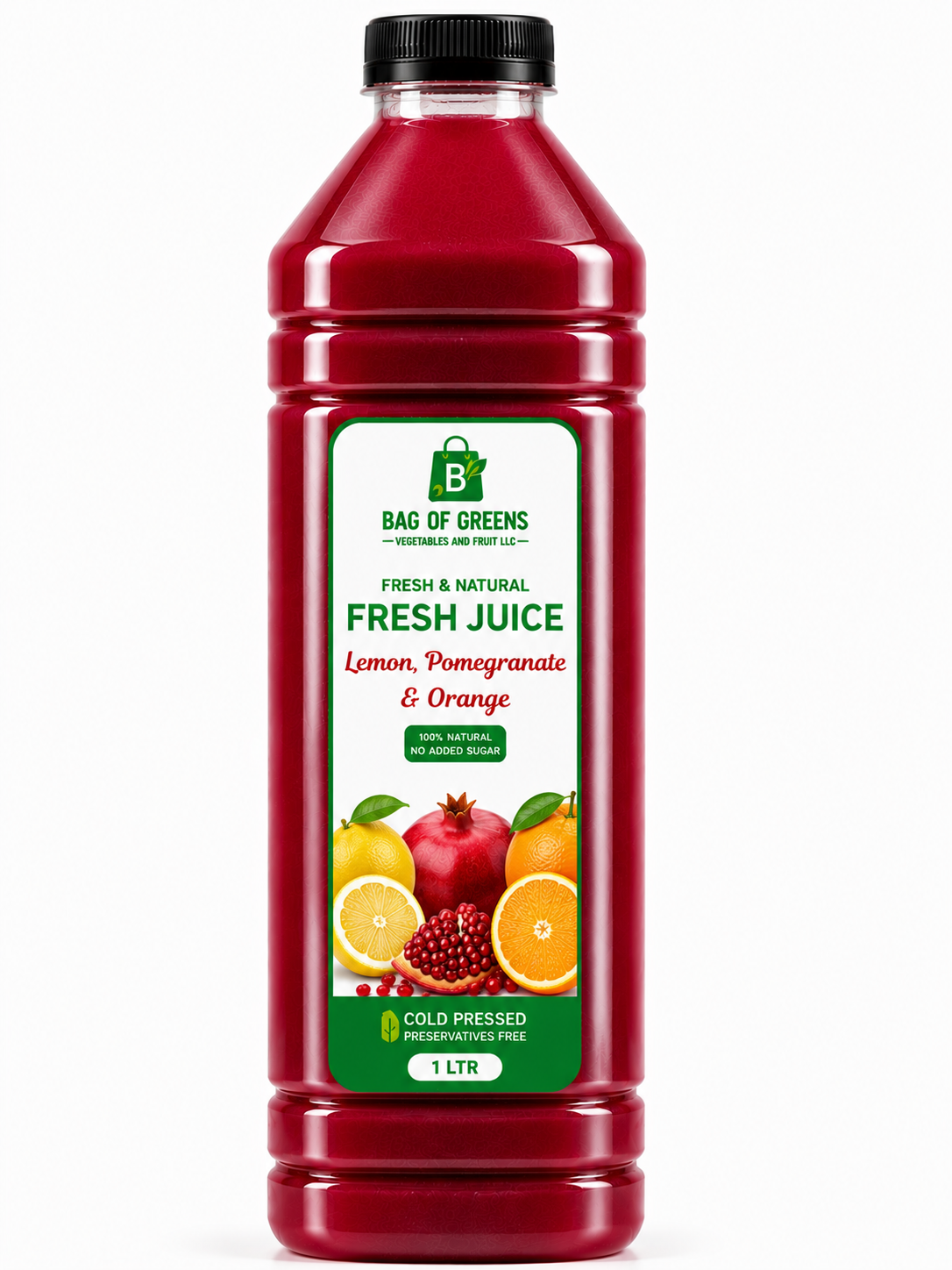 Lemon, pomegranate and orange - Bag of Green