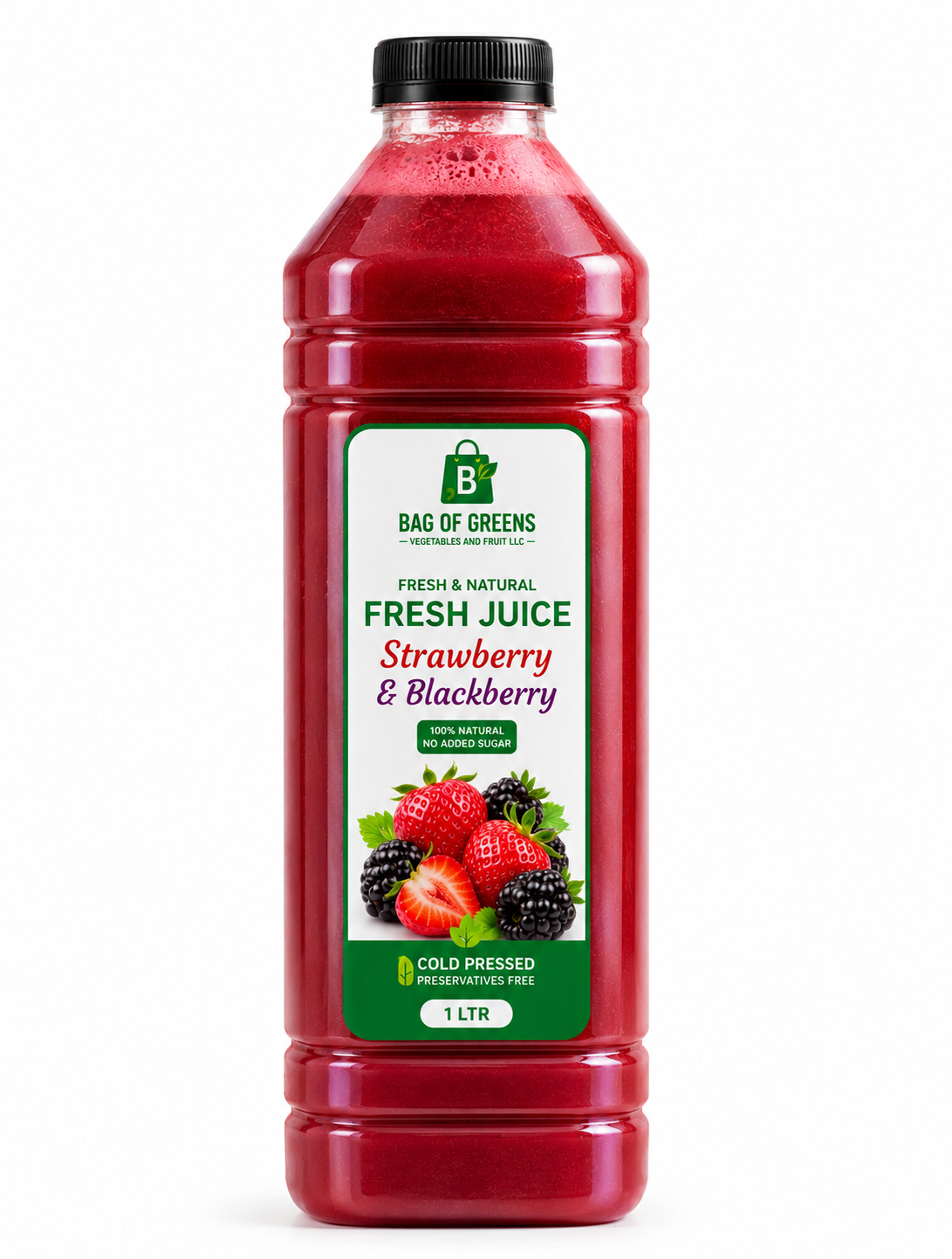 Fresh Juice Strawberry and blackberry