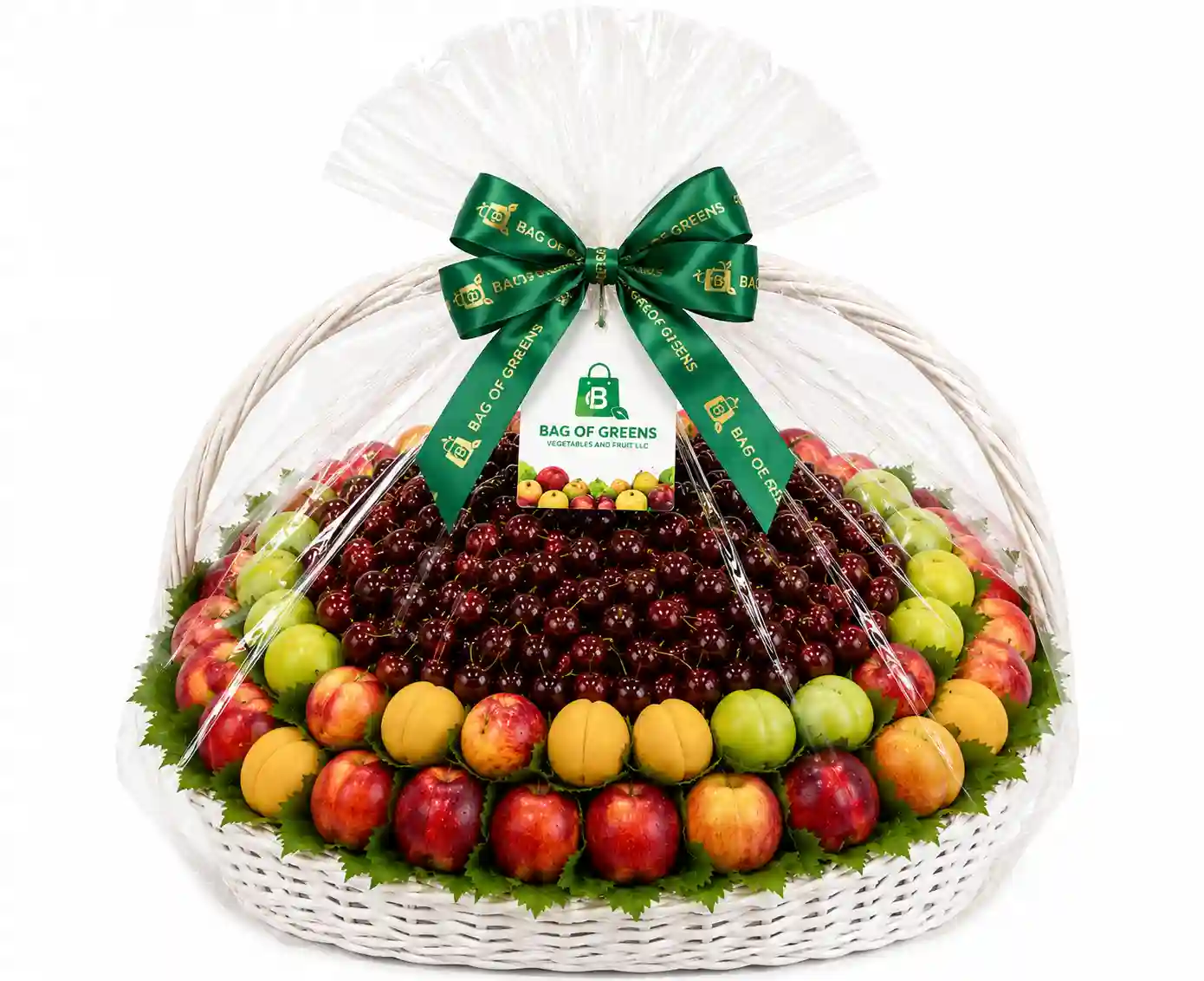 Royal Cherry Delight Basket - Bag of Green