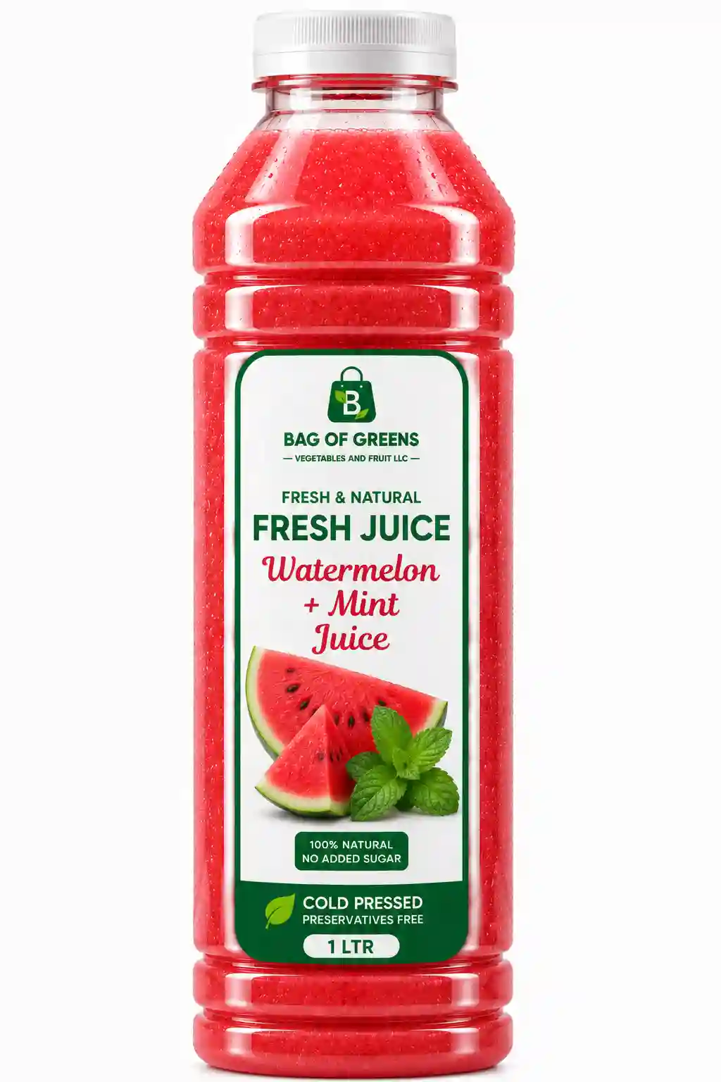 Fresh watermelon, Mint Juice