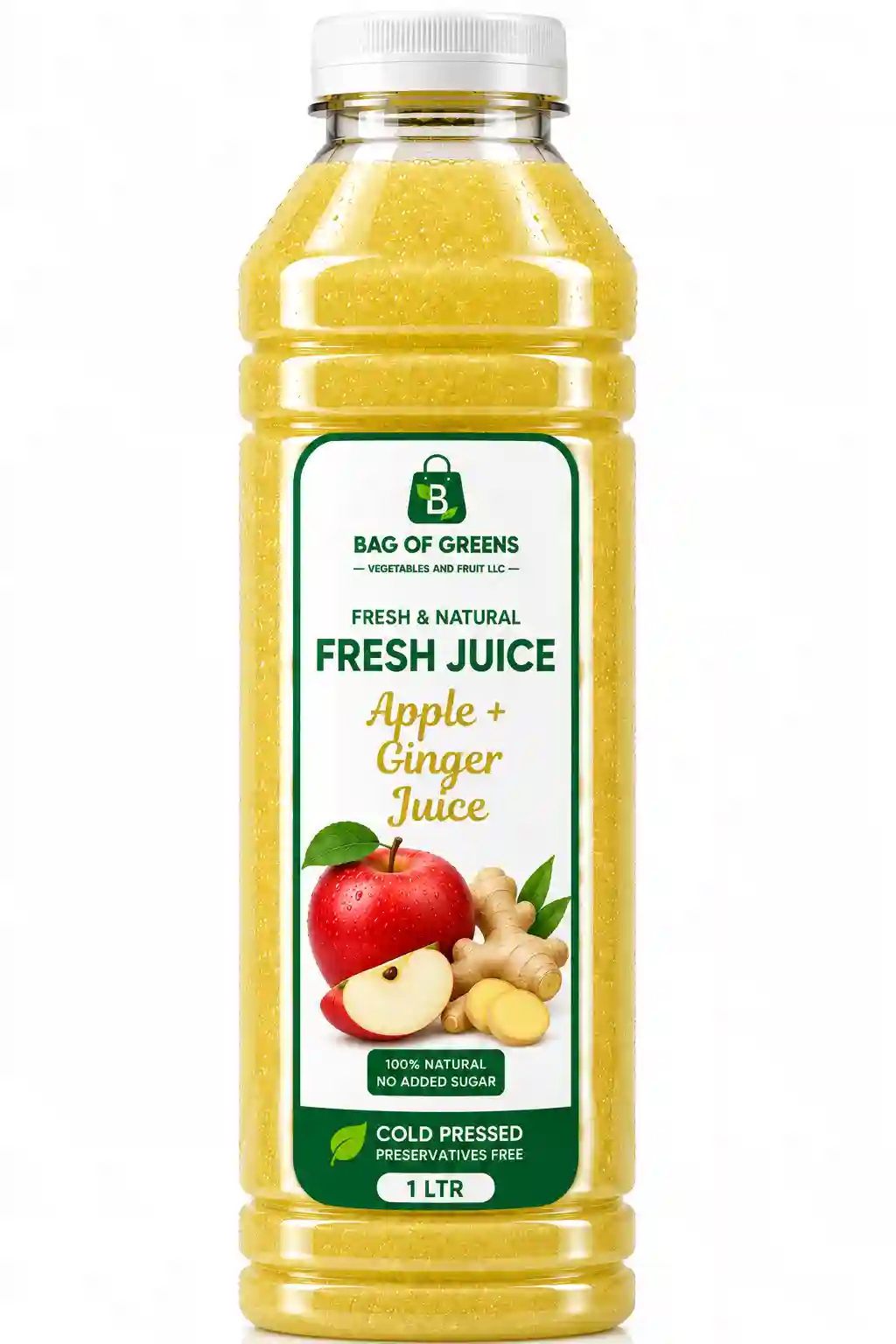 Fresh Apple, Ginger Juice