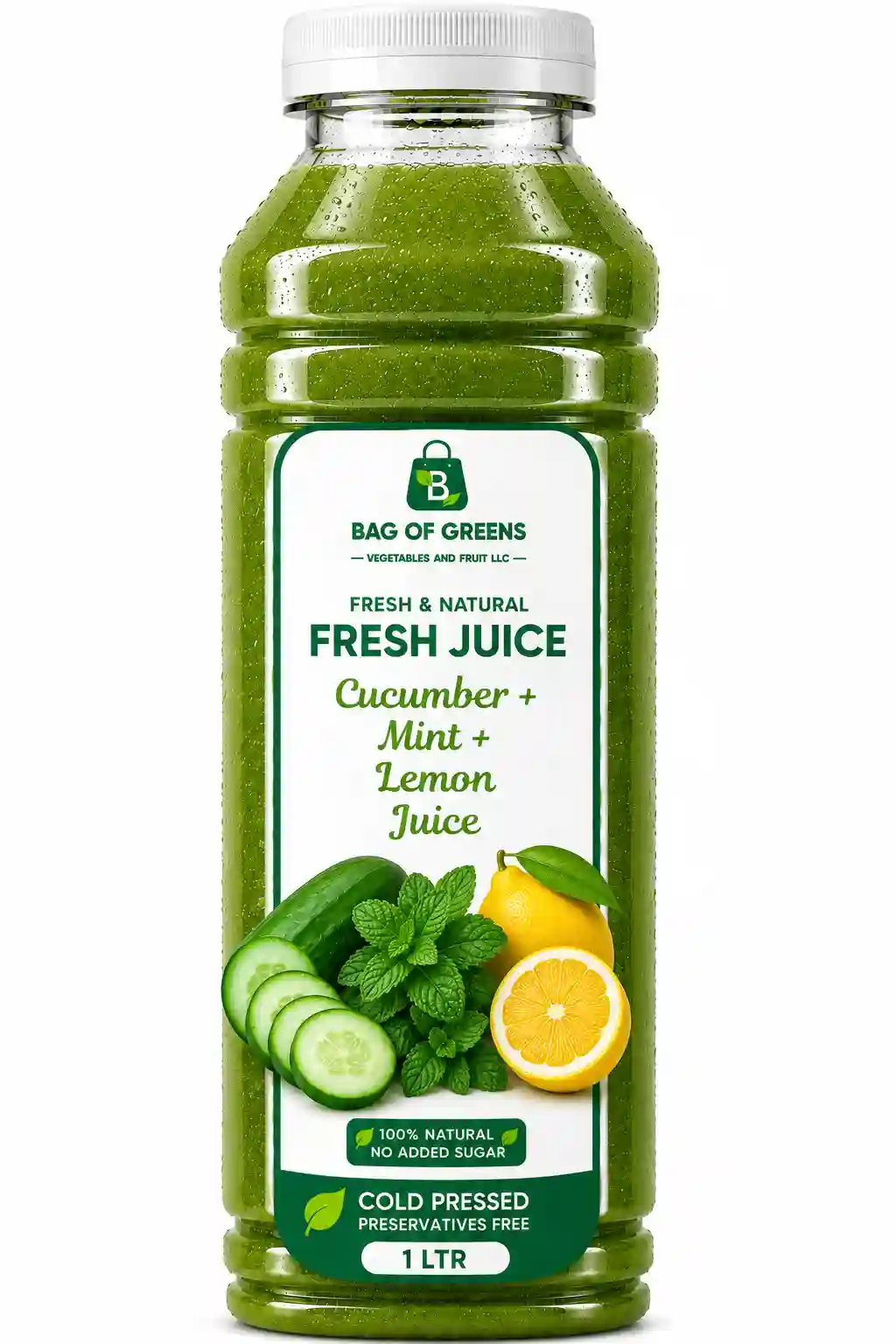 Fresh Cucumber + Mint + Lemon - Bag of Green