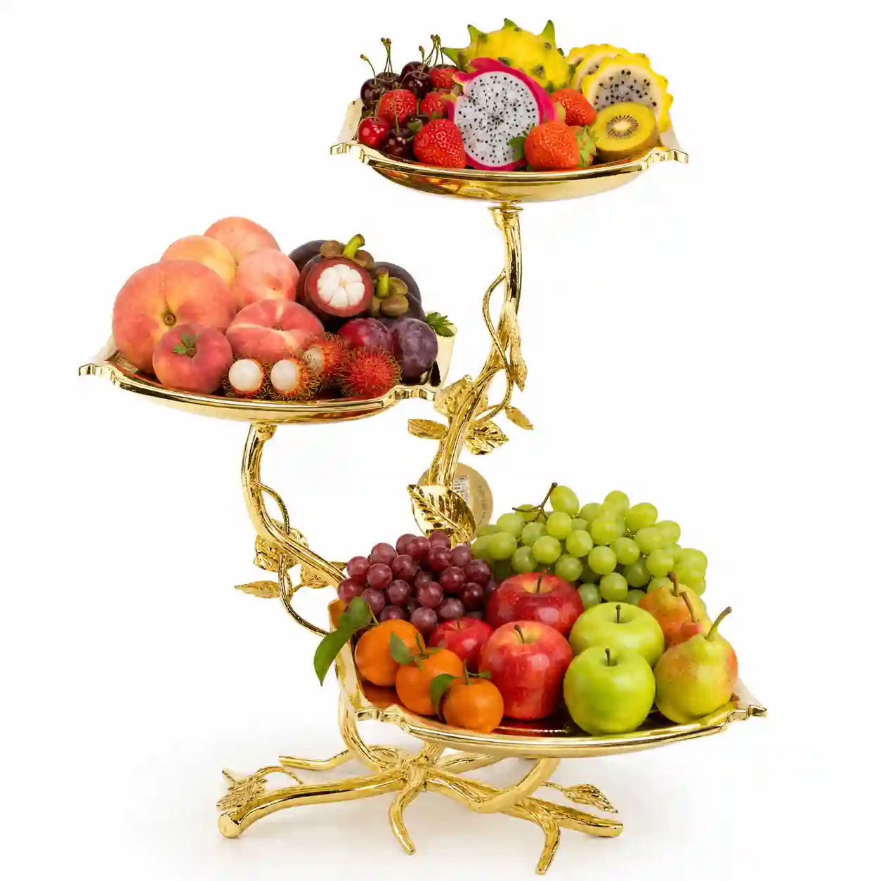 Royal Gold 3-Tier Fruit Display - Bag of Green