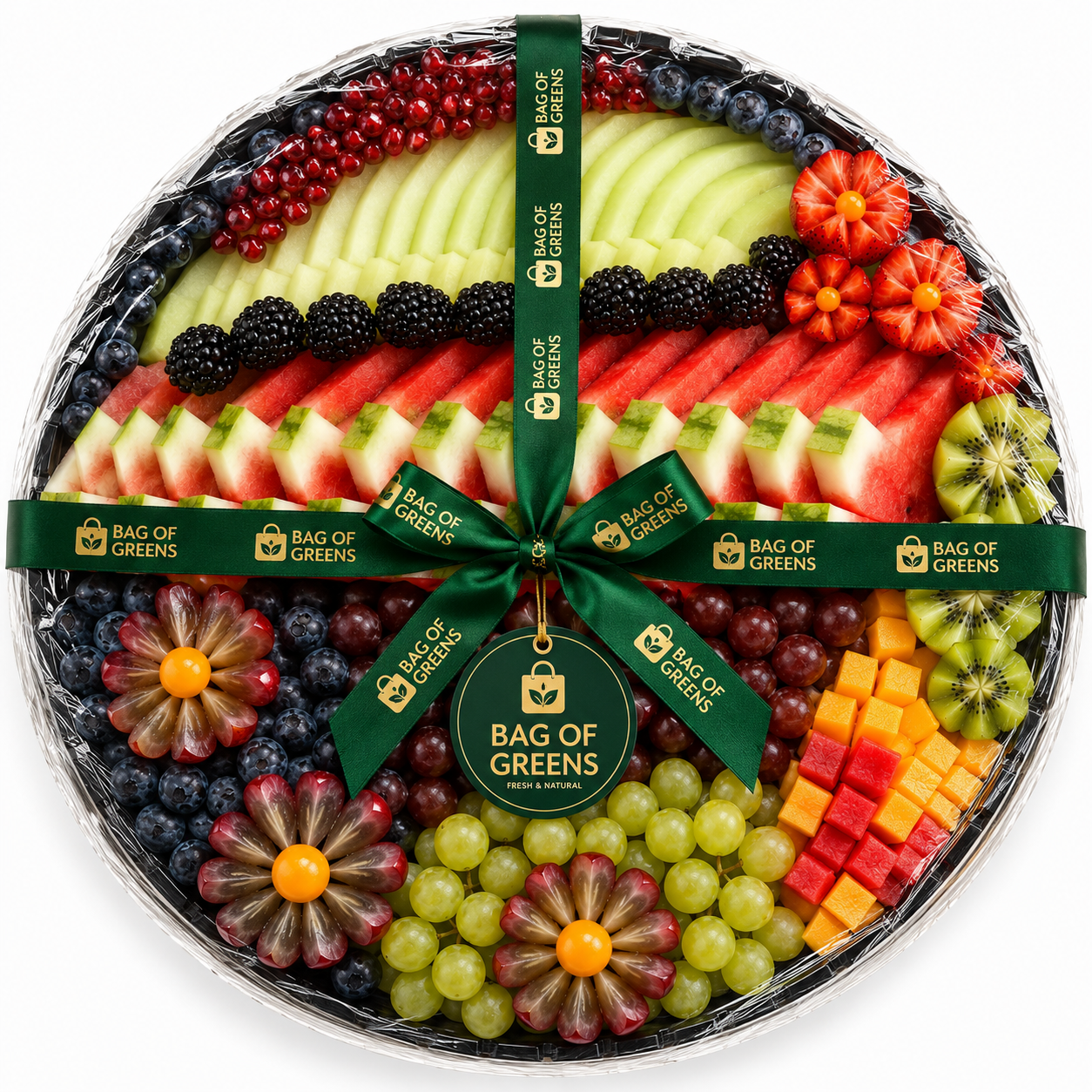 Berries Watermelon Platter - Bag of Green