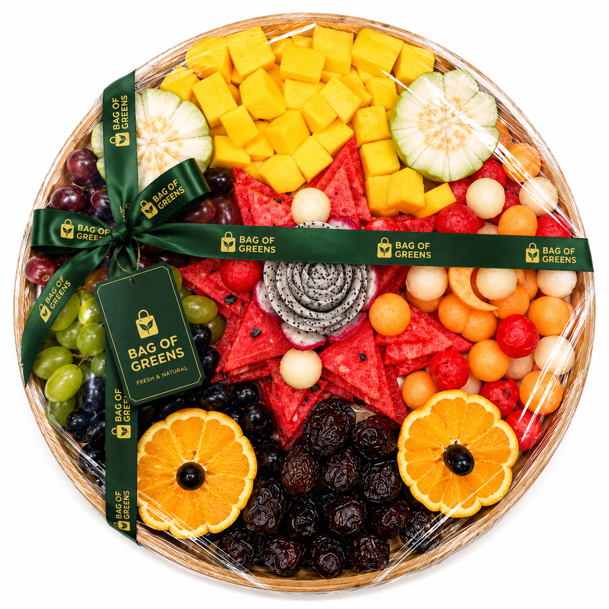 Tropical Treat Platter - Bag of Green