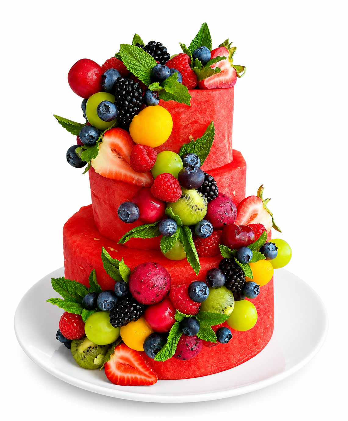 Festive Fruit Cake Tower - Bag of Green