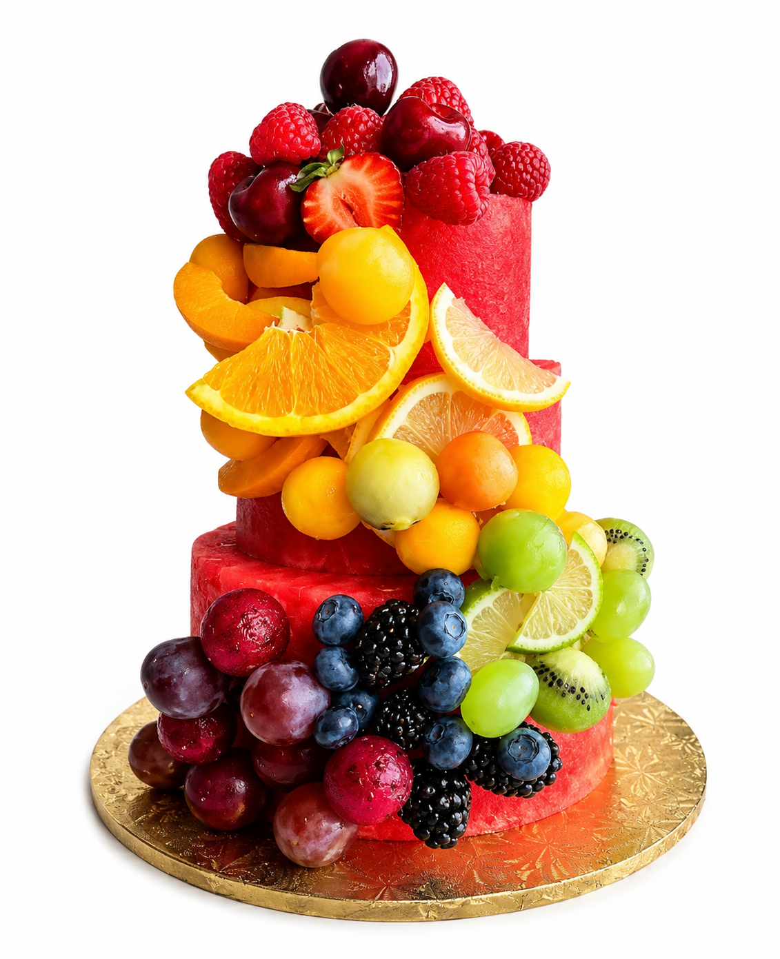 Watermelon Fruit Tower (Single Tier) - Bag of Green