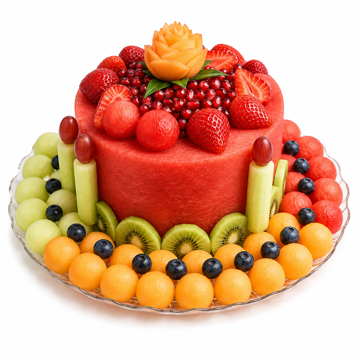 Premium Single Tier Melon Cake - Bag of Green