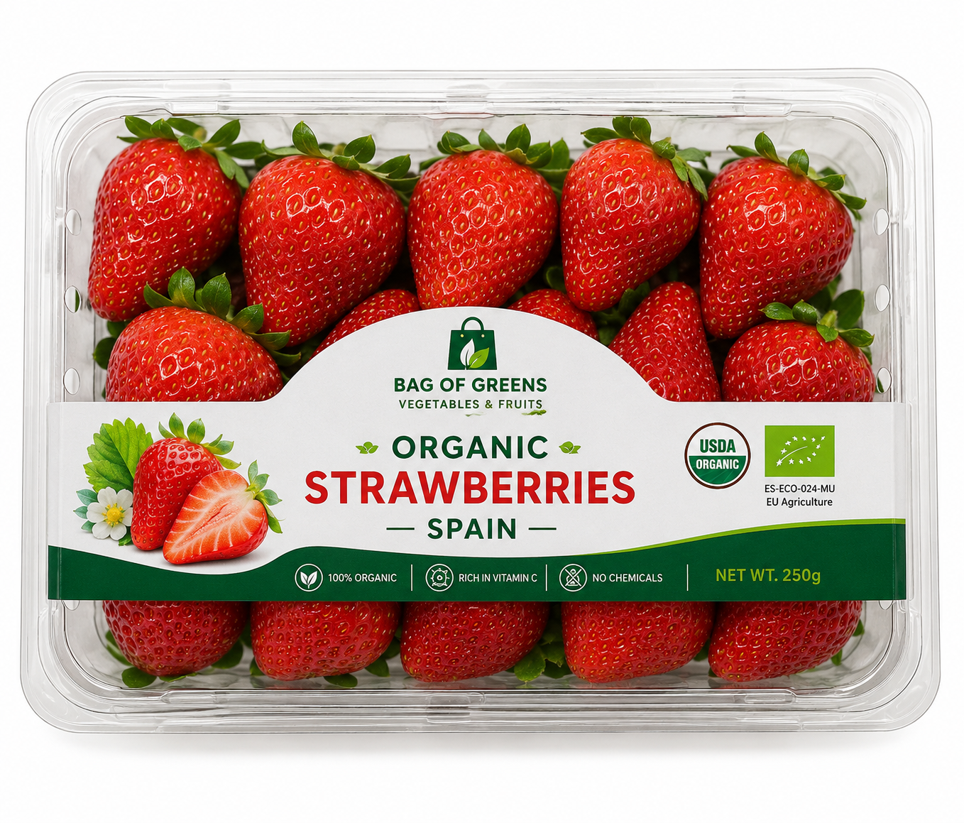 Organic Strawberries Spain
