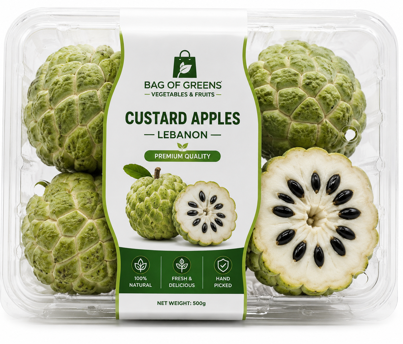 Custard Apples Lebanon - Bag of Green