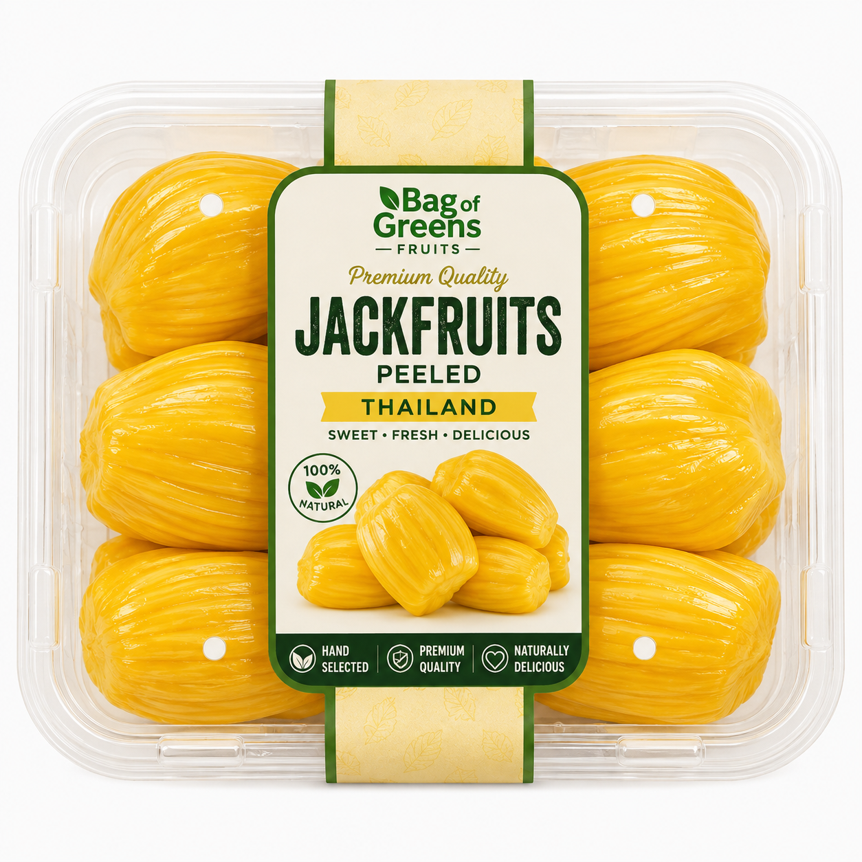 Jackfruits Peeled Thailand - Bag of Green