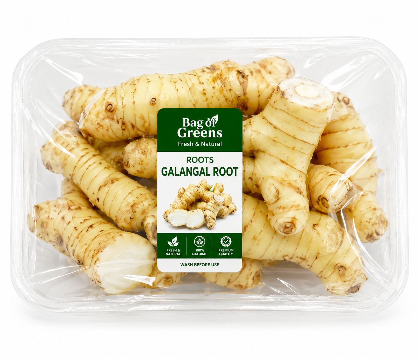 Roots Galangal Root - Bag of Green