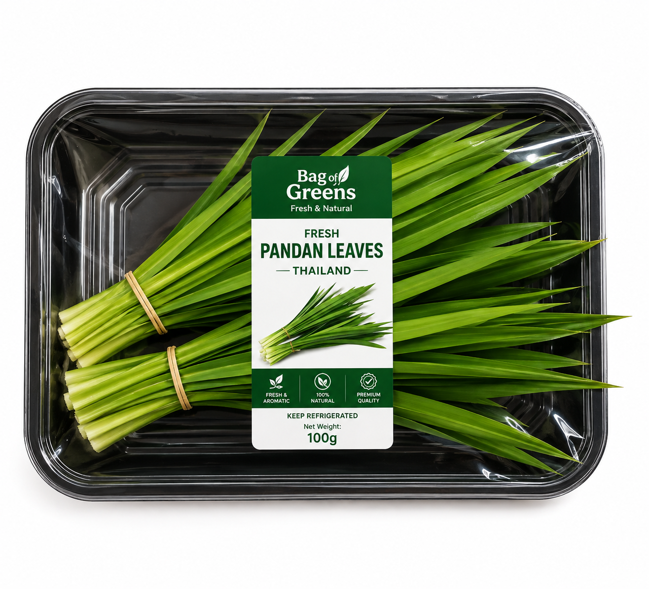 Fresh Pandan Leaves Thailand - Bag of Green