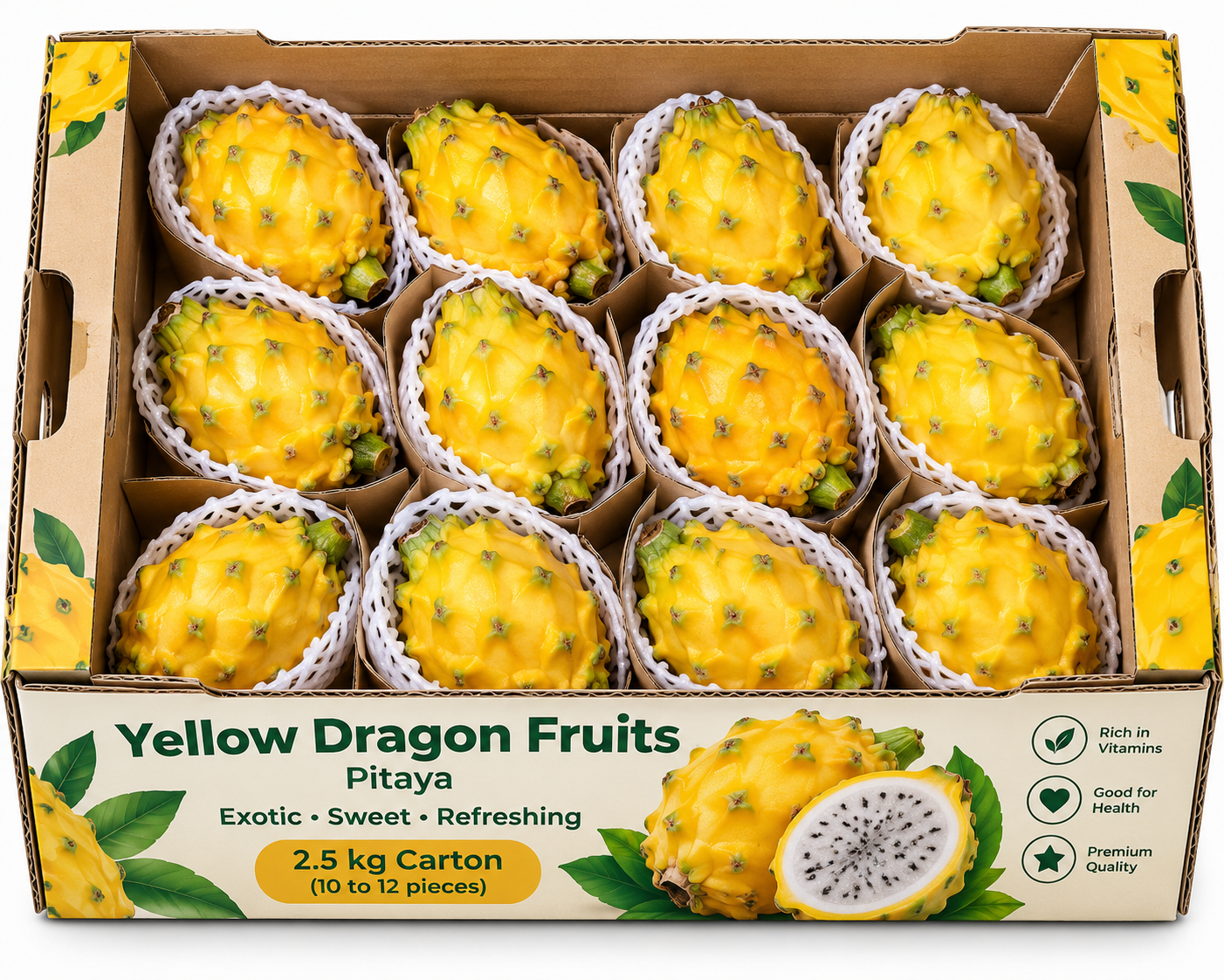 Yellow Dragon Fruits - Bag of Green