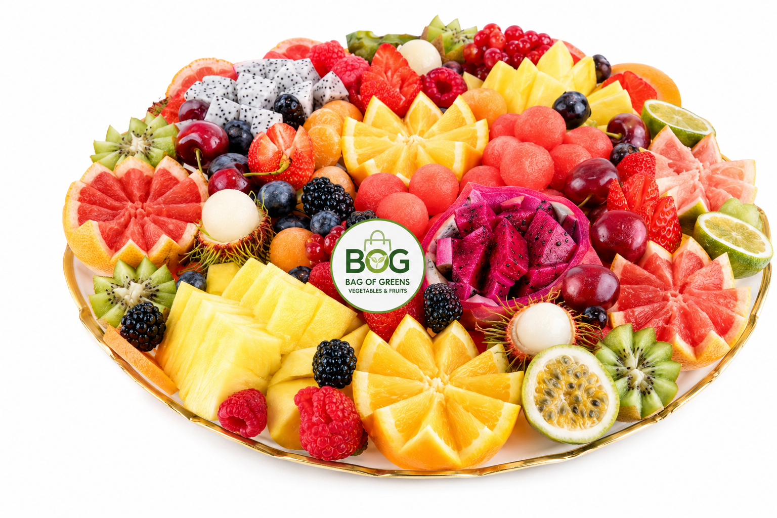Fresh Mixed Fruits in Gold Plate 2 2 kg per pack