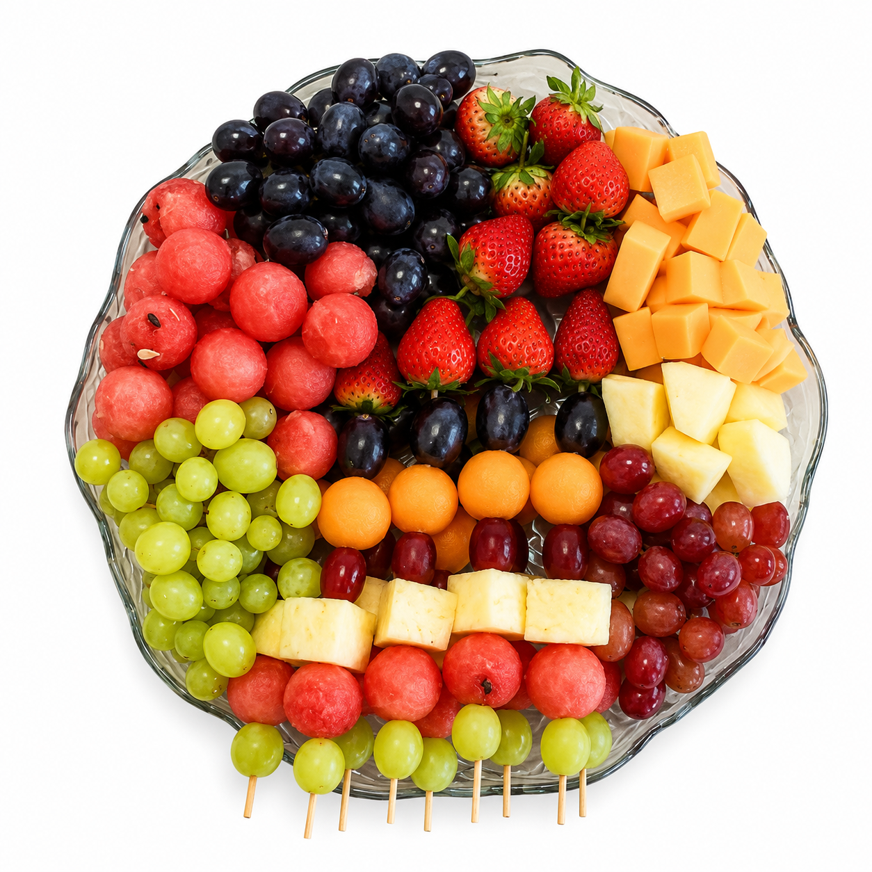 Skewers Cut Fruit Platter