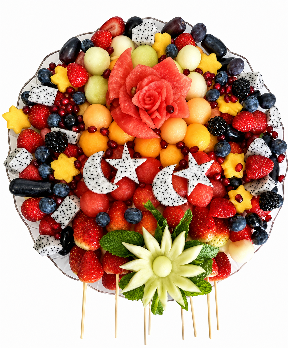 Fruit Platter with 10 Skewers