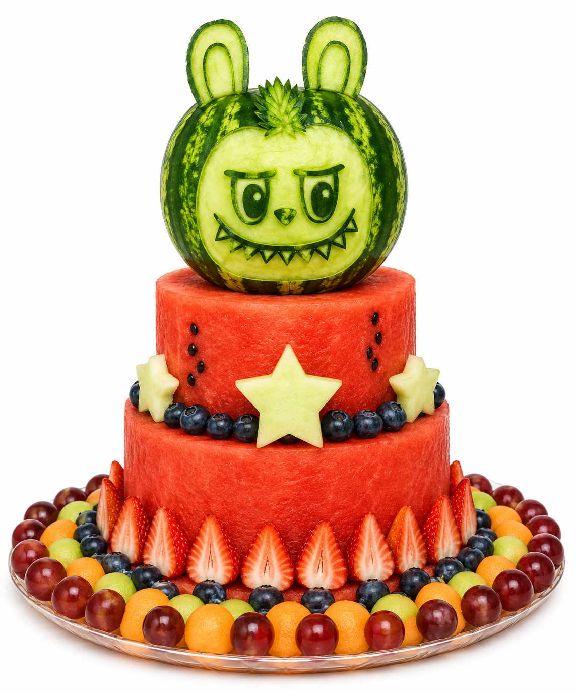 Labubu 2 Tier Watermelon Cake