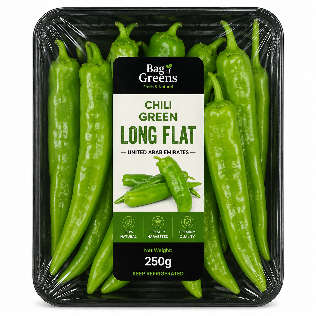 Chili Green Long Flat